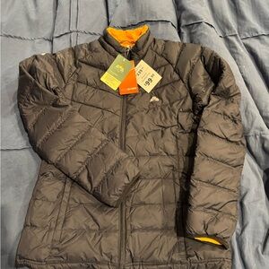 EMS brand lightweight packable down jacket.